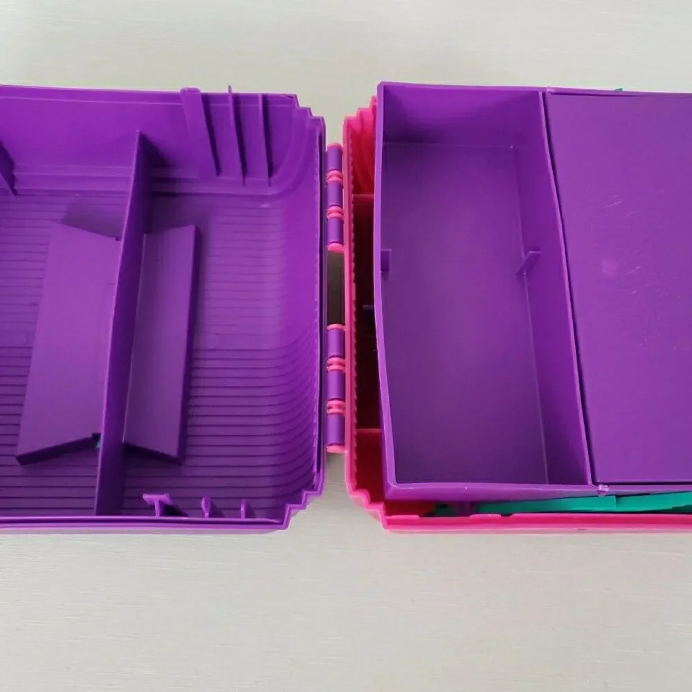 Sassaby Pink Purple Makeup Cosmetic Case Jewelry Organizer Box Mirror 102-17